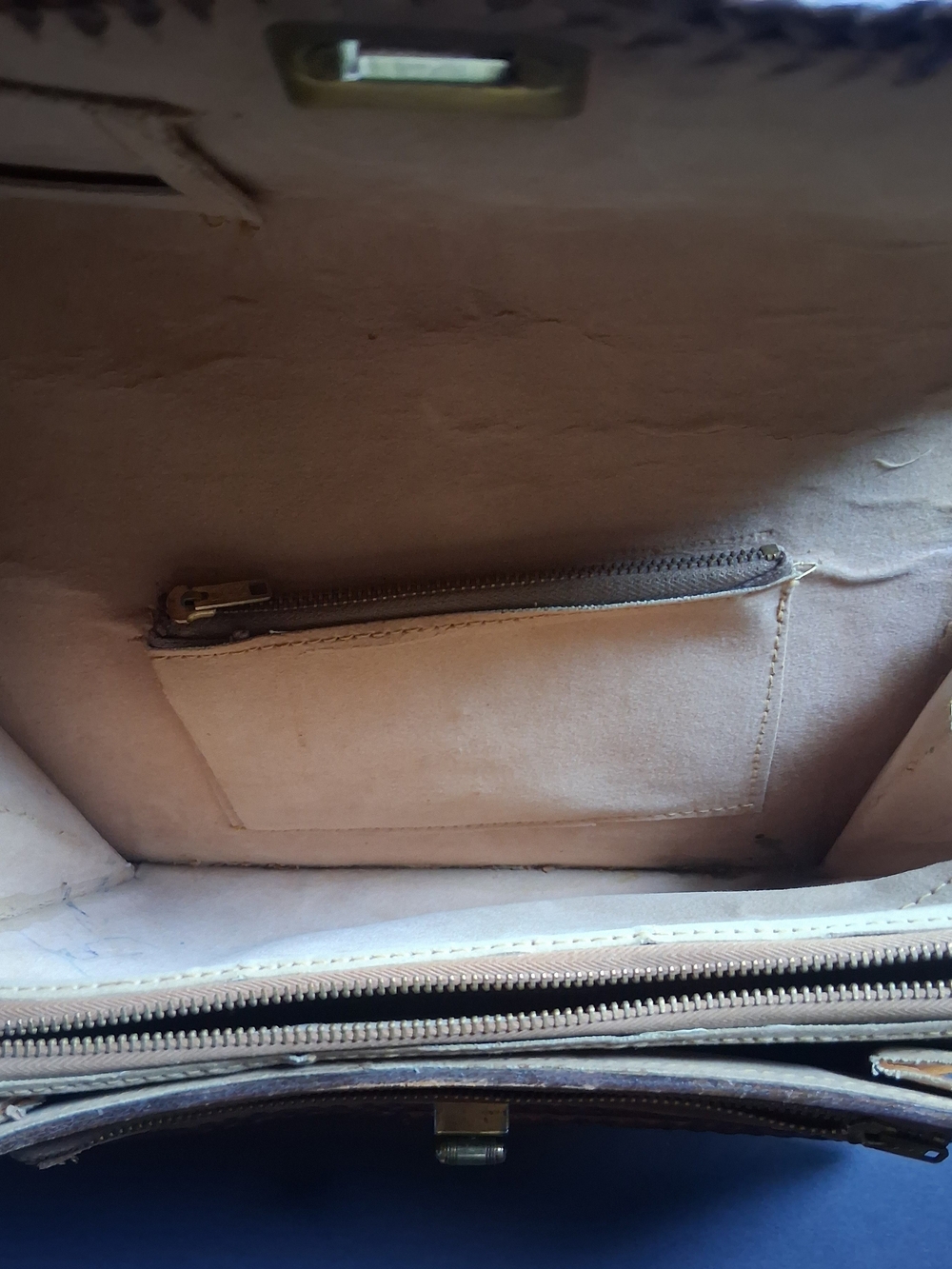 Vintage Handtooled Leather Clutch - Missing Shoulder Strap Made In Mexico Boho